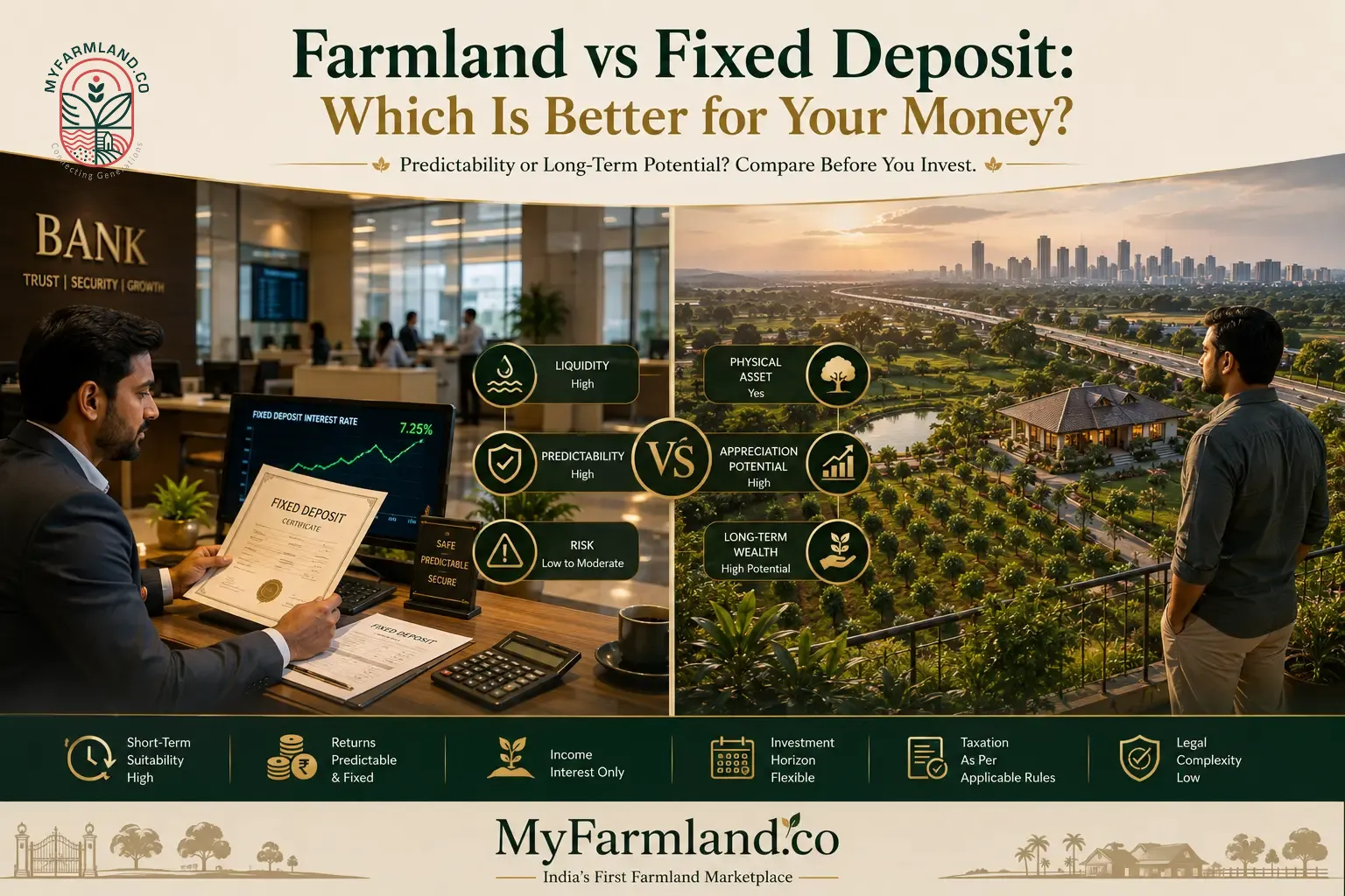 Farmland Investment vs Fixed Deposit: Which Is Better for Long-Term Wealth in 2026? | MyFarmland.co