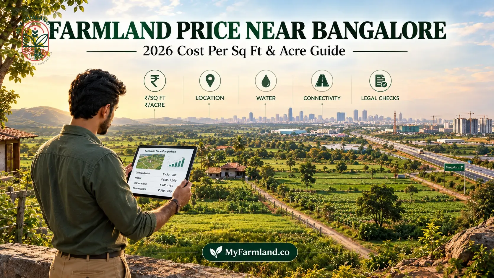 How Much Does Farmland Cost Near Bangalore in 2026? A Complete Price Guide
