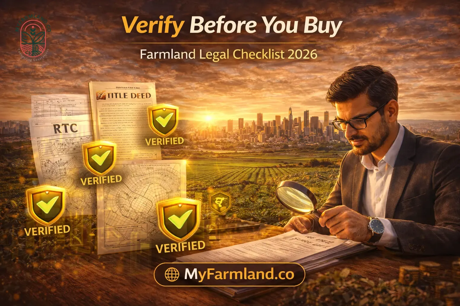 How to Verify Farmland Before Buying in India (2026 Complete Legal Guide) | MyFarmland.co