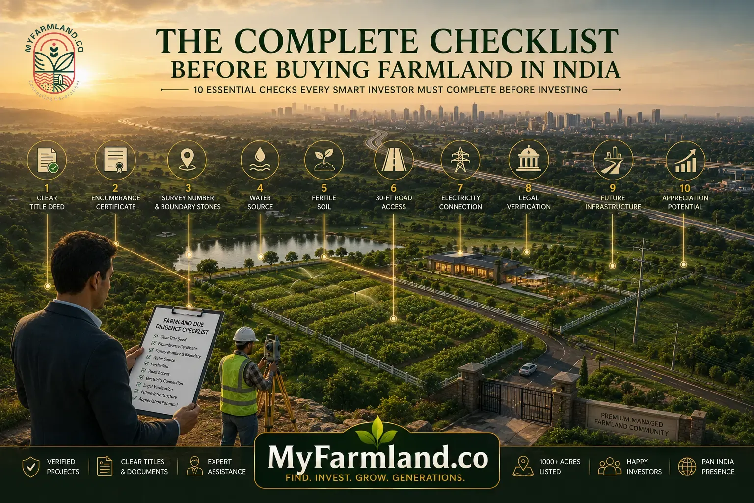The Complete Checklist Before Buying Farmland in India (2026 Guide) | MyFarmland.co
