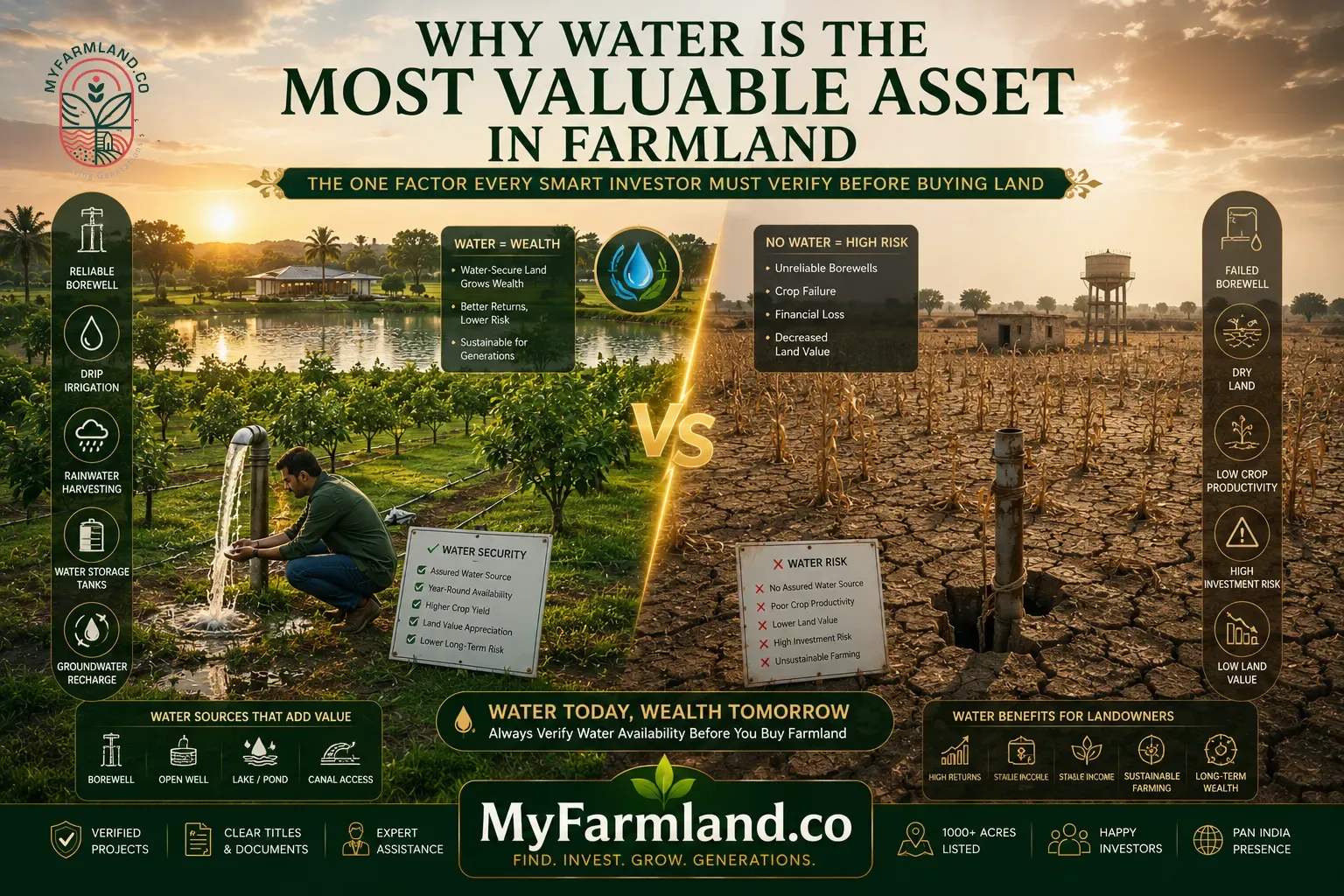 Why Water Is the Most Valuable Asset in Farmland: The One Factor Every Investor Must Verify | MyFarmland.co