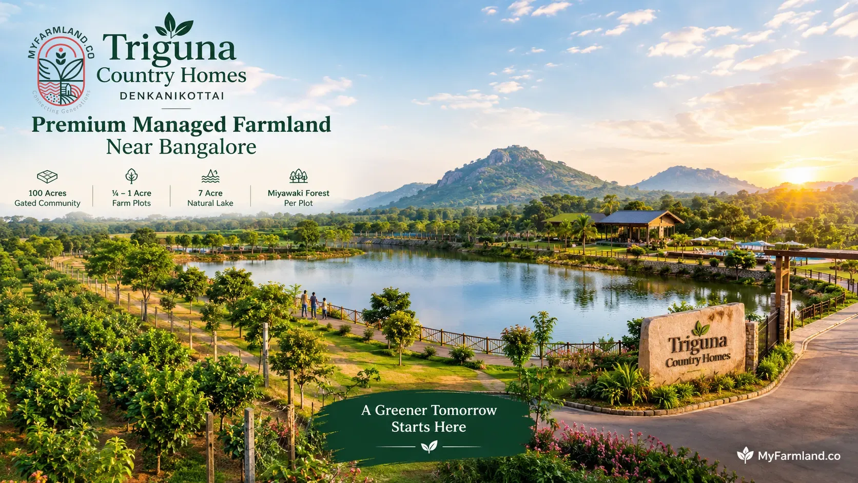 Triguna Country Homes Denkanikottai: Premium Managed Farmland Near Bangalore