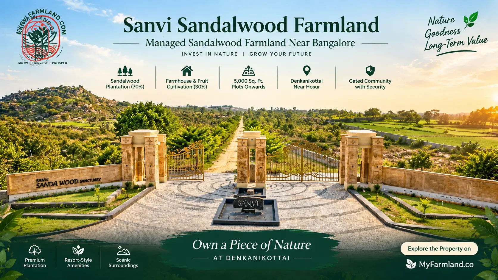 Sanvi Sandalwood Farmland Denkanikottai | MyFarmland.co