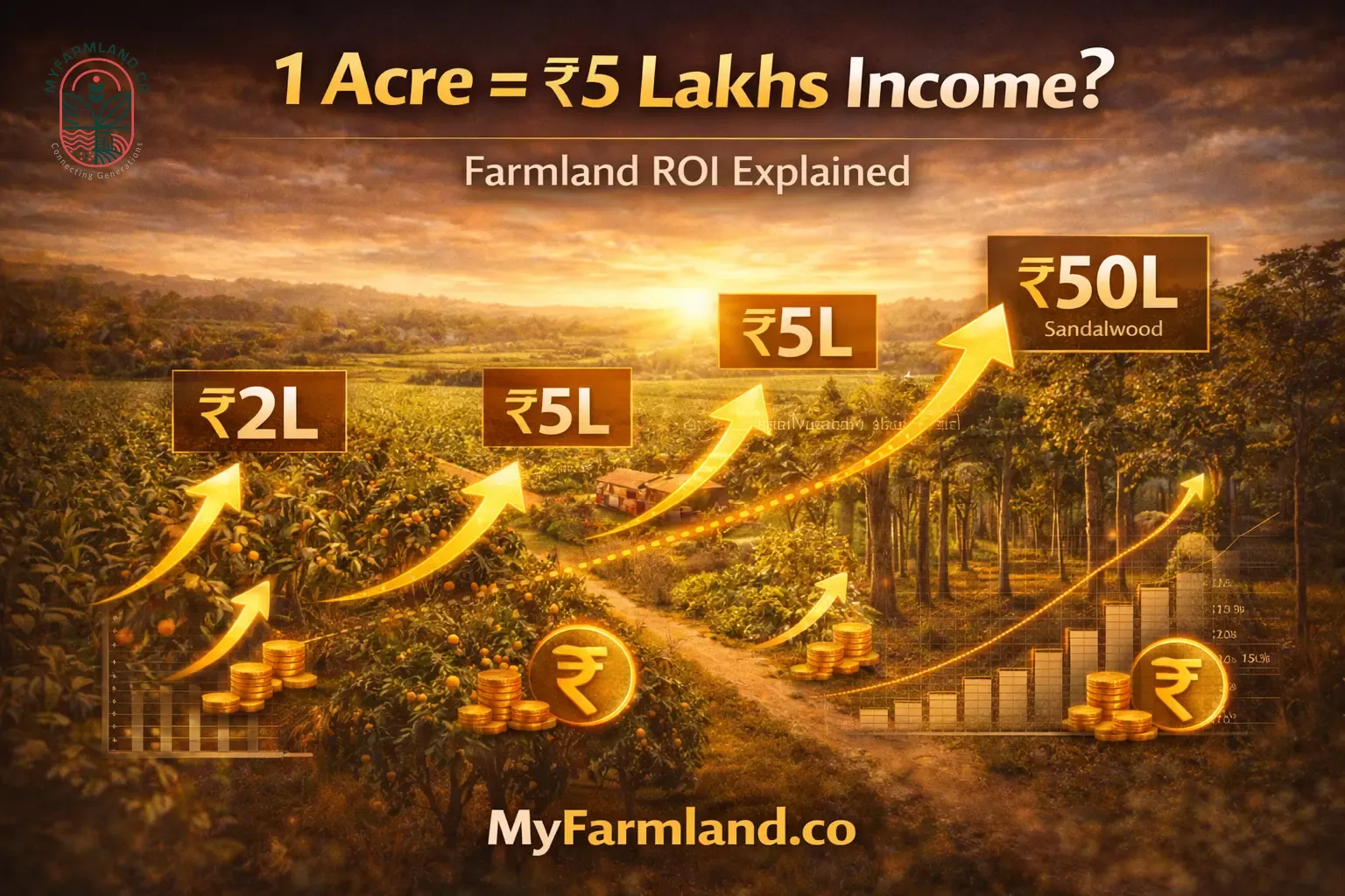 Farmland ROI Per Acre Breakdown (India 2026 Guide) | MyFarmland.co