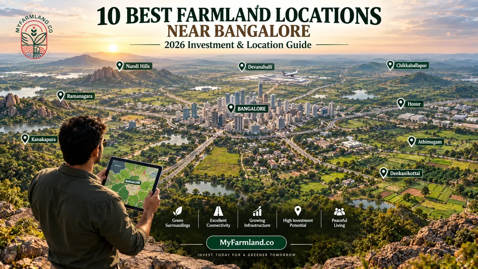10 Best Farmland Locations Near Bangalore in 2026 | Investment Guide